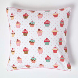 Homescapes Cotton Cup Cakes Cushion Cover, 60 X 60 Cm - thumbnail 1