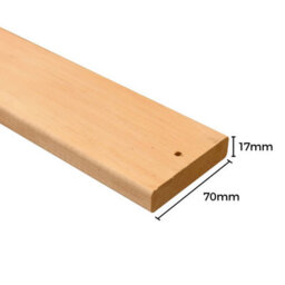 Single 3Ft Hardwood Alder Bed Slats -11 Slat Webbed Set - thumbnail 2