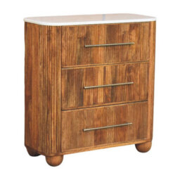 Artisan Furniture Solid Wood Beaumont Marble Chest - thumbnail 3