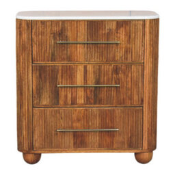 Artisan Furniture Solid Wood Beaumont Marble Chest - thumbnail 1