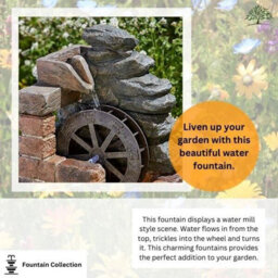 Solar Powered Mill Water Fountain 50Cm - thumbnail 6