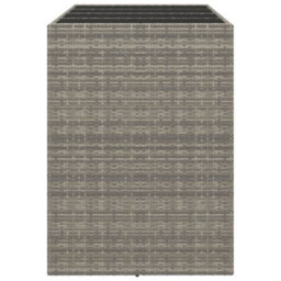 Berkfield Bar Table With Glass Top Grey 145X80X110 Cm Poly Rattan - thumbnail 4