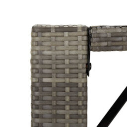 Berkfield Bar Table With Glass Top Grey 145X80X110 Cm Poly Rattan - thumbnail 5