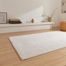 Think Rugs Snug Cream Modern Super Soft Plain Polypropylene Rugs-120Cm X 170Cm - thumbnail 2