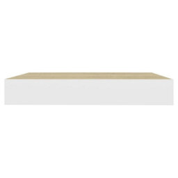 Berkfield Floating Wall Shelves 4 Pcs Oak And White 23X23.5X3.8 Cm Mdf - thumbnail 6