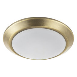 Happy Homewares Contemporary Antique Brass Flush Led Bathroom Ceiling Light Fitting - thumbnail 5