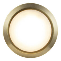 Happy Homewares Contemporary Antique Brass Flush Led Bathroom Ceiling Light Fitting - thumbnail 8