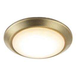 Happy Homewares Contemporary Antique Brass Flush Led Bathroom Ceiling Light Fitting - thumbnail 4