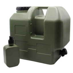 SecureFix Direct Plastic Fresh Water Carrier Container & Soap Dispenser 20L (Green Jerry Can Tap Fishing) - thumbnail 5