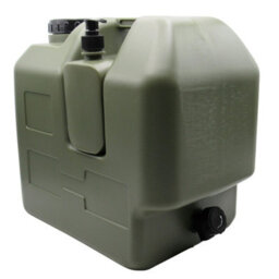 SecureFix Direct Plastic Fresh Water Carrier Container & Soap Dispenser 20L (Green Jerry Can Tap Fishing) - thumbnail 1