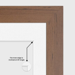 AK Frames 12X12 Walnut Modern Multi Photo Frame With White Mount - Holds 4 Apertures (4X) 6X4 Photos - thumbnail 7
