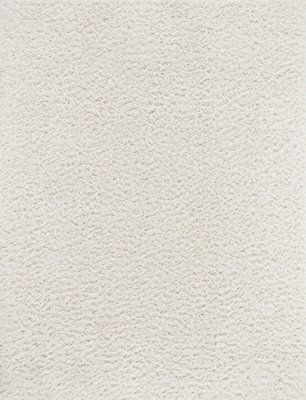 Livabliss Moda Shaggy-Solid Color Cream Plush Soft Pile Living Bedroom Rug 160 X 213 Cm Easy Care, Non Shedding - image 1