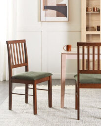 Beliani Set Of 2 Dining Chairs Orono Wood Dark Brown - thumbnail 2
