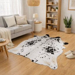 Modlux Natural Cowhide Rug, Black And White, 100% Australian Cow Fur Skin Carpet Area Rug (X-Large (25-29 Sq Ft)) - thumbnail 5