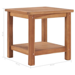 Berkfield Coffee Table 45X45X45 Cm Solid Teak Wood - thumbnail 6