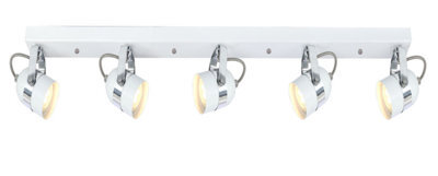 UKEW Modern 4 Way Ceiling Spotlight Light Fixture Straight Bar LED Compatible White