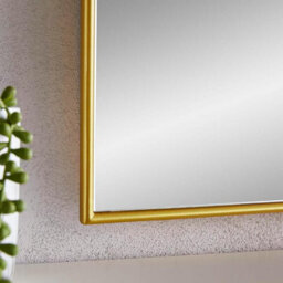 The Online Mirror Shop Overmantel Mirror Arcus Arch Shaped With Gold Metal Frame - H 71Cm X W 94 Cm X D 1.5Cm For Living Room, Dining Room - thumbnail 4