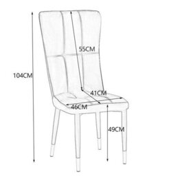 Hygrad Built to Survive Set Of 2 Dining Chairs Modern Leather High Back Sturdy Chrome Legs Office/cafe/hotel - thumbnail 7