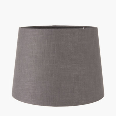 Pacific Lifestyle 45Cm Grey Linen Tapered Cylinder Table Lampshade Modern Self Lined Floor Lamp Shade - image 1