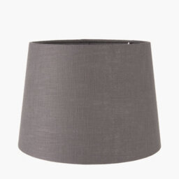 Pacific Lifestyle 45Cm Grey Linen Tapered Cylinder Table Lampshade Modern Self Lined Floor Lamp Shade