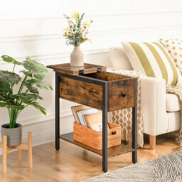 Side Table Sofa End Table Nightstand Bedside Table 48 X 30 X 60 Cm - thumbnail 2