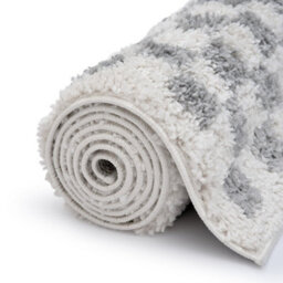 The Rugs Moodi Shaggy Grey Mulberry Rug Runner Tartan Thick High Pile For Living Rooms, Bedrooms, Hallways, Kitchens - thumbnail 5