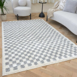 The Rugs Moodi Shaggy Grey Mulberry Rug Runner Tartan Thick High Pile For Living Rooms, Bedrooms, Hallways, Kitchens - thumbnail 6