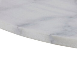 Furniture To Go Tarifa Round Dining Table With White Polished Marble Top And White Base - thumbnail 8