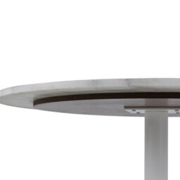 Furniture To Go Tarifa Round Dining Table With White Polished Marble Top And White Base - thumbnail 9