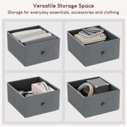 Lassic Vida Designs Chorley 6 Drawer Fabric Ukfr Chest Of Drawers, Grey & Black - thumbnail 7