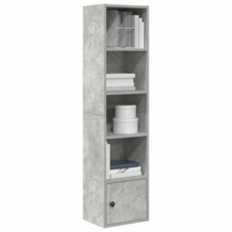 Berkfield Bookcase Concrete Grey 31X24X127 Cm Engineered Wood