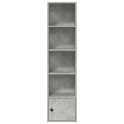 Berkfield Bookcase Concrete Grey 31X24X127 Cm Engineered Wood - thumbnail 4