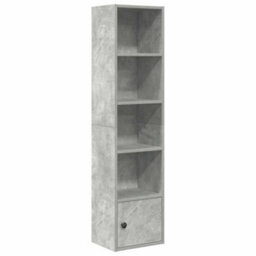 Berkfield Bookcase Concrete Grey 31X24X127 Cm Engineered Wood - thumbnail 2