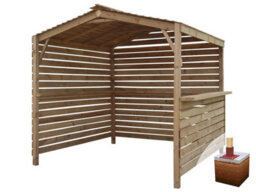 Edecks Atlast Hot Tub Privacy Shelter Garden Gazebo 2400mm X 2400mm Pressure Treated Outdoor Timber With Bolt Down Anchors 2.1M - thumbnail 2