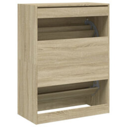 Berkfield Shoe Cabinet With 2 Flip-Drawers Sonoma Oak 80X42X108 Cm - thumbnail 8