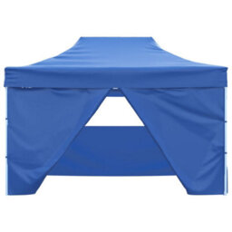 Walplus Professional Folding Party Tent Garden Gazebo Canopy With 4 Sidewalls 3X4 M Steel Blue - thumbnail 2