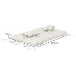 Outsunny Outdoor Back And Seat Cushion With Pillows, No Swing, White - thumbnail 3