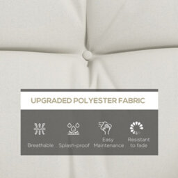Outsunny Outdoor Back And Seat Cushion With Pillows, No Swing, White - thumbnail 4