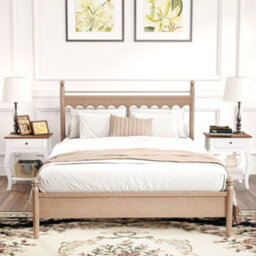 Wyld Haus Rifipa Set Of 2 French-Style Bedside Tables With Drawer And Open Shelf, White And Oak-Effect. - thumbnail 3