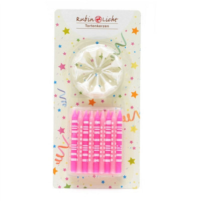 Shatchi 18 Candles With Holder For Happy Birthday Cake Topper Party Decoration