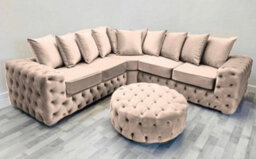 Stratus Interiors Ashley Corner Scatter Back Sofa Chesterfield For Livingroom-3 Seater-Beige