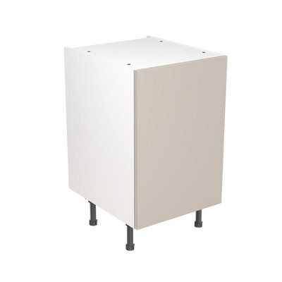 Kitchen Kit Base Unit 500mm W/ Value Slab Cabinet Door - Matt Light Grey - image 1