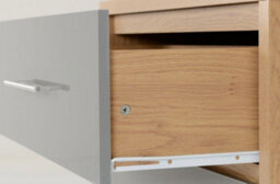 Seconique Seville 3 Drawer Chest Oak And Grey Sheen Finish - thumbnail 8