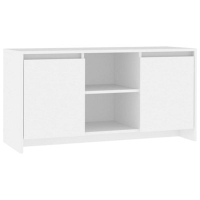 Berkfield Sturdy Tv Cabinet White 102X37.5X52.5 Cm Engineered Wood - image 1
