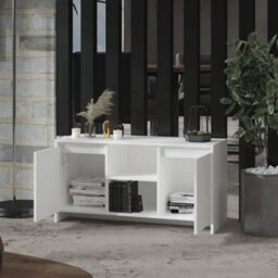 Berkfield Sturdy Tv Cabinet White 102X37.5X52.5 Cm Engineered Wood - thumbnail 7
