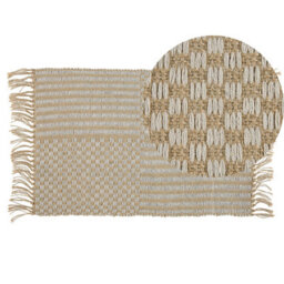 Beliani Rug Adabag Beige 50 X 80 Cm Jute - thumbnail 1