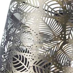 Happy Homewares Contemporary Antique Brass Metal Pendant Light Shade With Fern Leaf Decoration - thumbnail 8