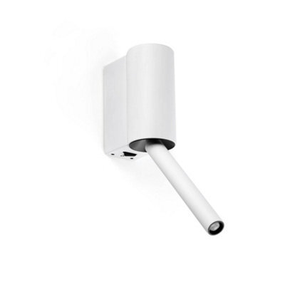 Luminosa Lighting Luminosa Dante Led Reading Wall Light Matt White 3W 2700K - image 1
