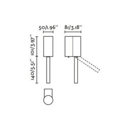 Luminosa Lighting Luminosa Dante Led Reading Wall Light Matt White 3W 2700K - thumbnail 2