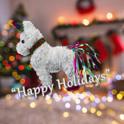 Christmas Decoration Tinsel Unicorn X 1 25Cm X 22Cm White Unicorn 25Cm - thumbnail 4